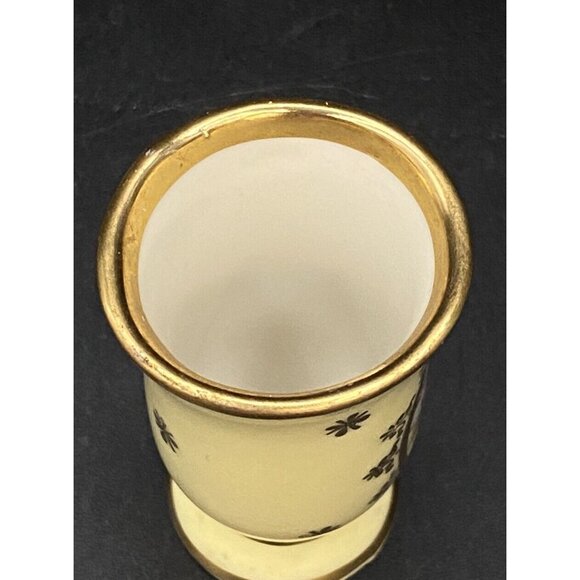 Victorian Hand Painted Toothpick Holder Gold Gilded C & T Pilgrim Foreign 2.5” - Picture 5 of 7